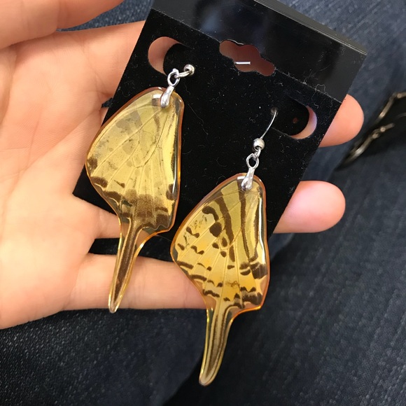 Butterfly Earrings in Resin Vintage